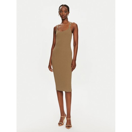 MICHAEL Michael Kors Sukienka dzianinowa MT482IL33D Brązowy Slim Fit ze sklepu MODIVO w kategorii Sukienki - zdjęcie 182642815