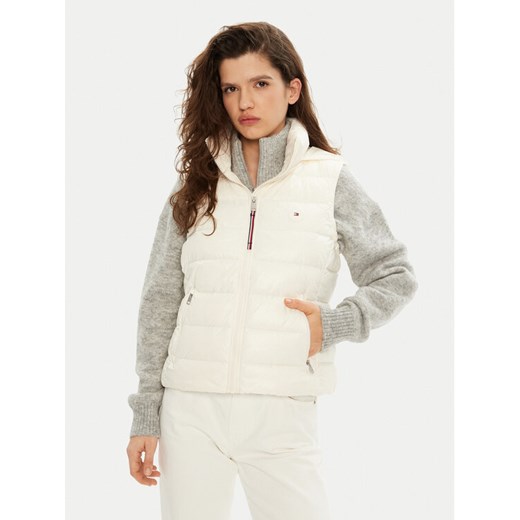 Tommy Hilfiger Bezrękawnik WW0WW43773 Écru Regular Fit ze sklepu MODIVO w kategorii Kamizelki damskie - zdjęcie 182642887