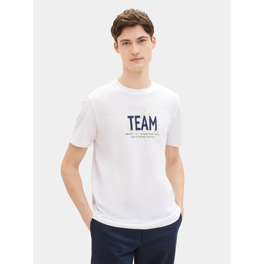Tom Tailor Denim T-Shirt 1040838 Biały Regular Fit ze sklepu MODIVO w kategorii T-shirty męskie - zdjęcie 182642939