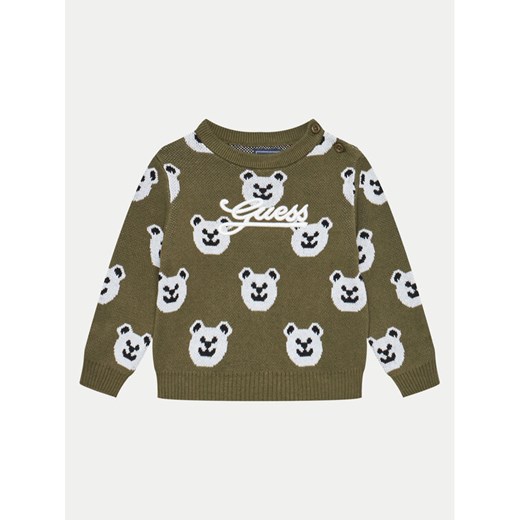 Guess Sweter I4YR02 Z2S40 Zielony Regular Fit ze sklepu MODIVO w kategorii Bluzy i swetry - zdjęcie 182643036