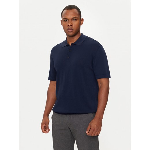 Sisley Polo 112AS300H Granatowy Regular Fit ze sklepu MODIVO w kategorii T-shirty męskie - zdjęcie 182643117