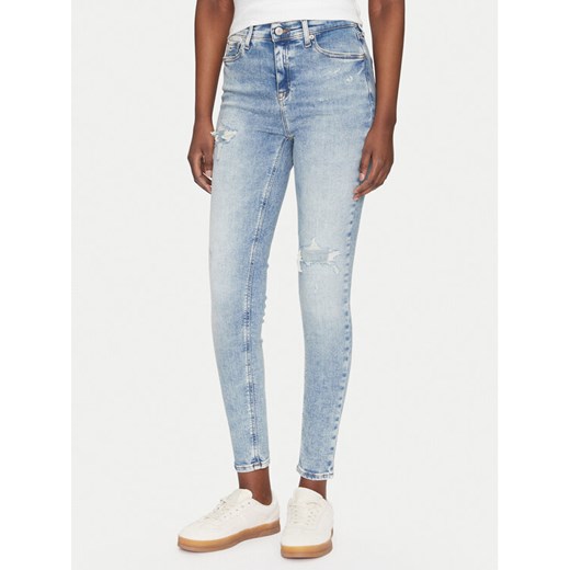 Tommy Jeans Jeansy Nora DW0DW20024 Niebieski Skinny Fit ze sklepu MODIVO w kategorii Jeansy damskie - zdjęcie 182643135