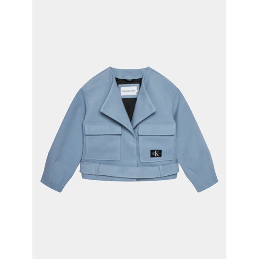 Calvin Klein Jeans Kurtka przejściowa IG0IG02334 Niebieski Relaxed Fit ze sklepu MODIVO w kategorii Kurtki dziewczęce - zdjęcie 182643235
