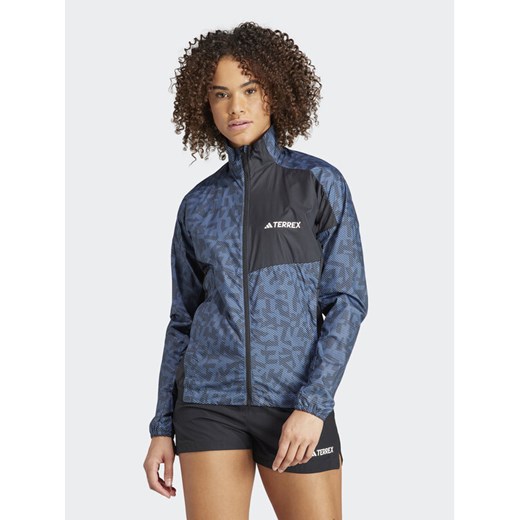 adidas Wiatrówka Terrex Trail Running Windbreaker IA1808 Niebieski Regular Fit ze sklepu MODIVO w kategorii Kurtki damskie - zdjęcie 182643298