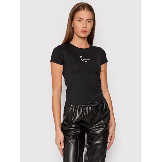 Karl Kani T-Shirt Small Signature 6138528 Czarny Regular Fit ze sklepu MODIVO w kategorii Bluzki damskie - zdjęcie 182643358