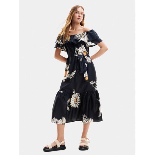 Desigual Sukienka letnia Georgeo 24SWVW02 Czarny Regular Fit ze sklepu MODIVO w kategorii Sukienki - zdjęcie 182643376