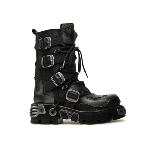 NEW ROCK Glany M-107-S2 Czarny ze sklepu MODIVO w kategorii Workery damskie - zdjęcie 182643395