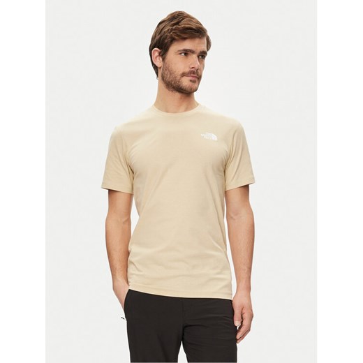 The North Face T-Shirt Redbox NF0A87NP Beżowy Regular Fit ze sklepu MODIVO w kategorii T-shirty męskie - zdjęcie 182643407