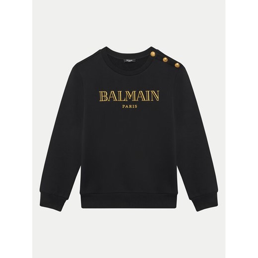 Balmain Bluza BV4B10-Z0081 930OR Czarny Regular Fit ze sklepu MODIVO w kategorii Bluzy chłopięce - zdjęcie 182643478