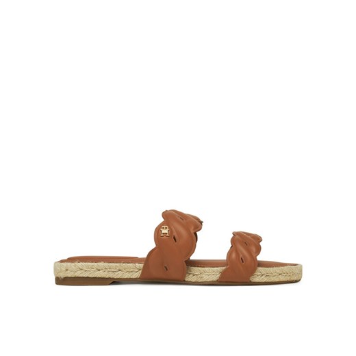 Tommy Hilfiger Espadryle Leather Rope Espadrille Mule FW0FW08503 Brązowy ze sklepu MODIVO w kategorii Espadryle damskie - zdjęcie 182643488