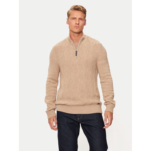 Pierre Cardin Sweter C5 51122/5076/8115 Beżowy Regular Fit ze sklepu MODIVO w kategorii Swetry męskie - zdjęcie 182643489