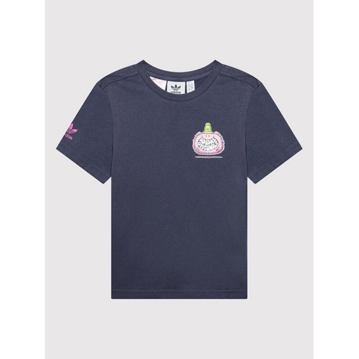 adidas T-Shirt KEVIN LYONS HF7539 Granatowy Regular Fit ze sklepu MODIVO w kategorii T-shirty chłopięce - zdjęcie 182643526