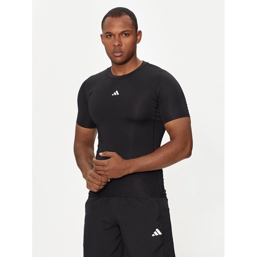 adidas Koszulka techniczna Techfit Compression JE6698 Czarny Slim Fit ze sklepu MODIVO w kategorii T-shirty męskie - zdjęcie 182643598