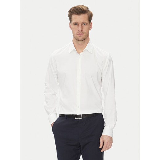 BOSS Koszula P-Hank 50503356 Biały Slim Fit ze sklepu MODIVO w kategorii Koszule męskie - zdjęcie 182643636