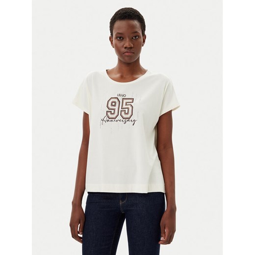 Liu Jo Sport T-Shirt TA5268 JS005 Écru Regular Fit ze sklepu MODIVO w kategorii Bluzki damskie - zdjęcie 182643655