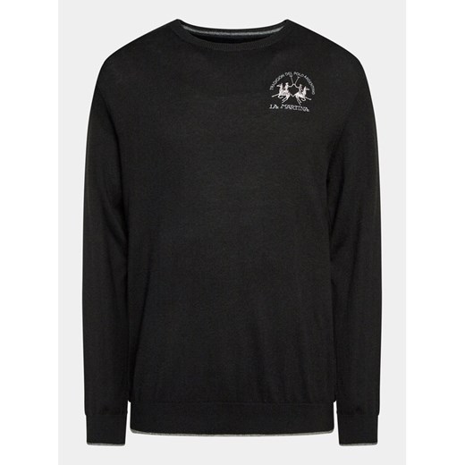 La Martina Sweter Wessel WMS016 YW025 Czarny Regular Fit ze sklepu MODIVO w kategorii Swetry męskie - zdjęcie 182643666