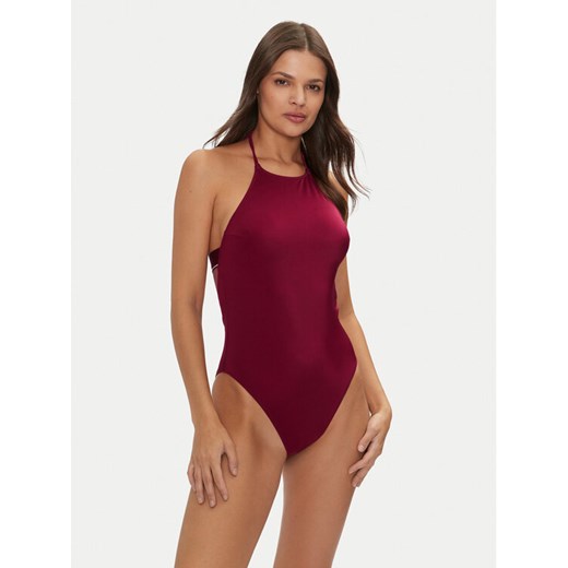 Calvin Klein Swimwear Strój kąpielowy KW0KW02733 Bordowy ze sklepu MODIVO w kategorii Stroje kąpielowe - zdjęcie 182643756