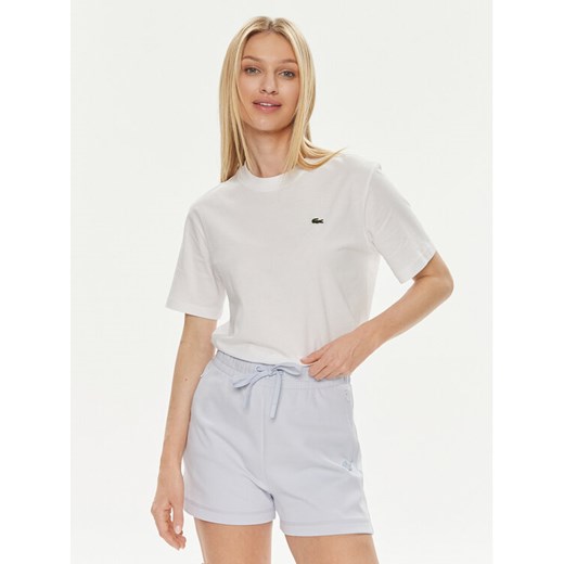 Lacoste T-Shirt TF7215 Biały Loose Fit ze sklepu MODIVO w kategorii Bluzki damskie - zdjęcie 182643757
