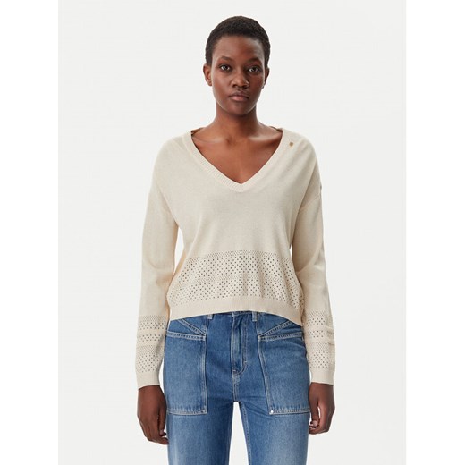 Gaudi Sweter 511BD53022 Beżowy Regular Fit ze sklepu MODIVO w kategorii Swetry damskie - zdjęcie 182643779