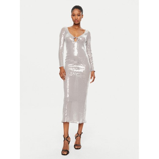 BARDOT Sukienka koktajlowa Verona 58859DB Srebrny Slim Fit ze sklepu MODIVO w kategorii Sukienki - zdjęcie 182643859