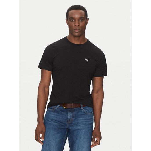 Barbour T-Shirt Essential Sports MTS0331BK31 Czarny Tailored Fit ze sklepu MODIVO w kategorii T-shirty męskie - zdjęcie 182643959