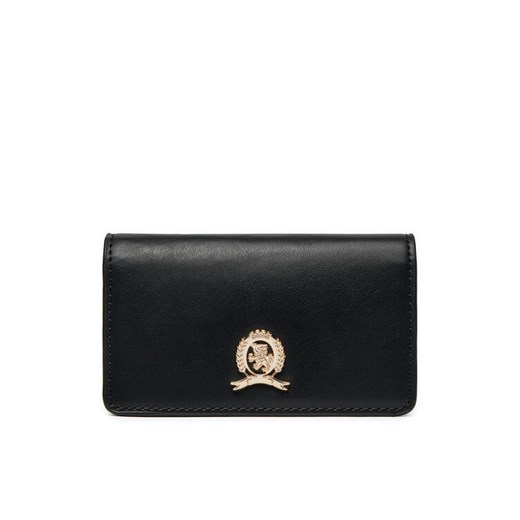 Tommy Hilfiger Duży Portfel Damski Luxe Leather Med Flap AW0AW16576 Czarny ze sklepu MODIVO w kategorii Portfele damskie - zdjęcie 182643988