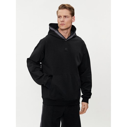 Hugo Bluza Datechi 50510105 Czarny Relaxed Fit ze sklepu MODIVO w kategorii Bluzy męskie - zdjęcie 182643998