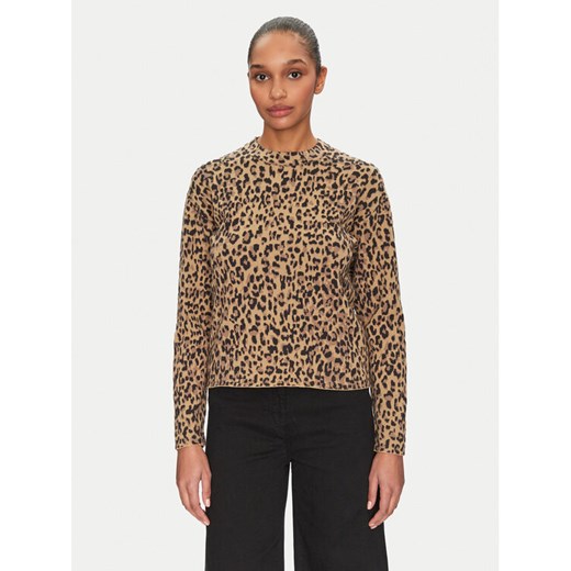 Pieces Sweter Seo 17156343 Brązowy Regular Fit ze sklepu MODIVO w kategorii Swetry damskie - zdjęcie 182644007