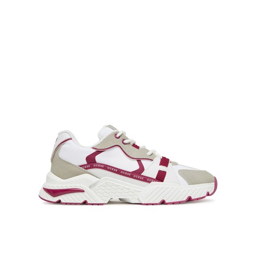 Guess Sneakersy FLJCAR ELE12 Biały ze sklepu MODIVO w kategorii Buty sportowe damskie - zdjęcie 182644059