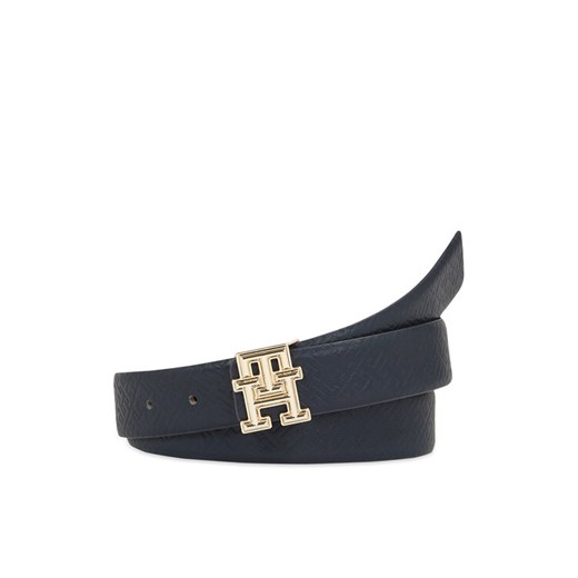 Tommy Hilfiger Pasek Damski Th Logo Bombe Rev 3.0 AW0AW16019 Granatowy ze sklepu MODIVO w kategorii Paski damskie - zdjęcie 182644125