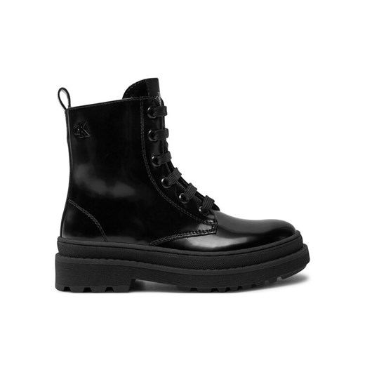 Calvin Klein Jeans Trapery Lace-Up Bootie V4A5-81031-1453 M Czarny ze sklepu MODIVO w kategorii Buty zimowe dziecięce - zdjęcie 182644137