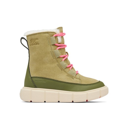 Sorel Śniegowce Explorer™III Lace Wp 2088511327 Zielony ze sklepu MODIVO w kategorii Buty zimowe dziecięce - zdjęcie 182644217