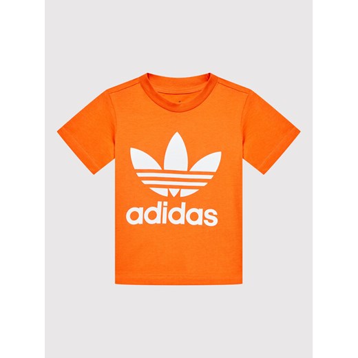 adidas T-Shirt Trefoil HK7514 Pomarańczowy Regular Fit ze sklepu MODIVO w kategorii Koszulki niemowlęce - zdjęcie 182644238