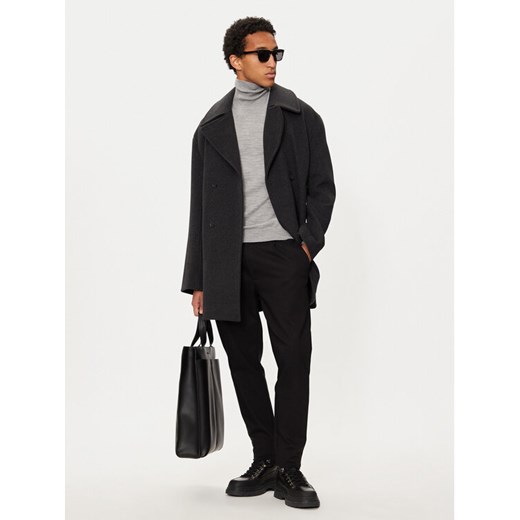 Michael Kors Płaszcz wełniany CF42083BQA Szary Oversize ze sklepu MODIVO w kategorii Płaszcze męskie - zdjęcie 182644245