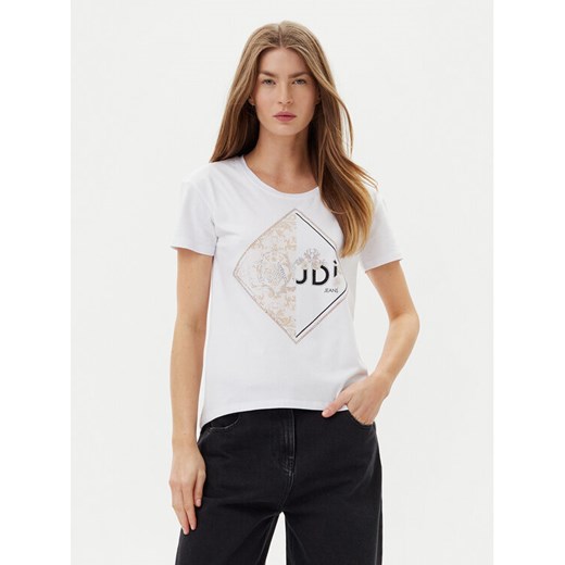 Gaudi T-Shirt 511BD64039 Biały Regular Fit ze sklepu MODIVO w kategorii Bluzki damskie - zdjęcie 182644349