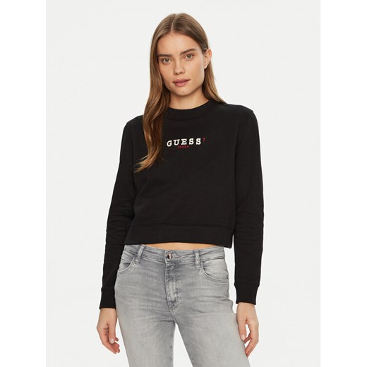 Guess Jeans Bluza W5RQ28 K68I4 Czarny Regular Fit ze sklepu MODIVO w kategorii Bluzy damskie - zdjęcie 182644409