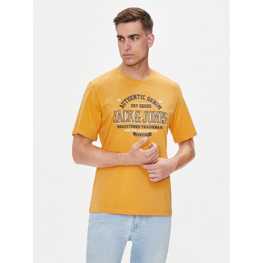 Jack&Jones T-Shirt Logo 12254862 Żółty Standard Fit ze sklepu MODIVO w kategorii T-shirty męskie - zdjęcie 182644417