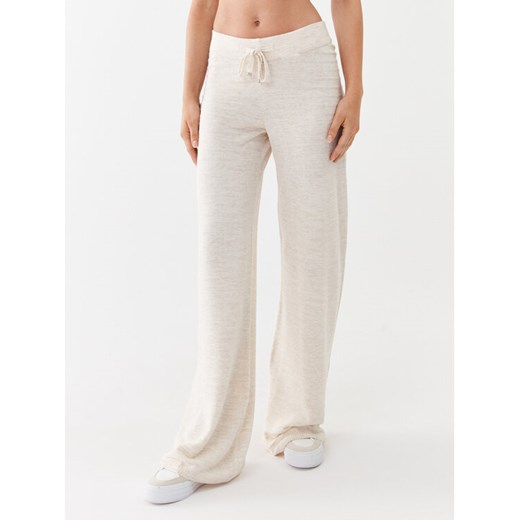 ONLY Spodnie dzianinowe 15294501 Beżowy Wide Leg ze sklepu MODIVO w kategorii Spodnie damskie - zdjęcie 182644445