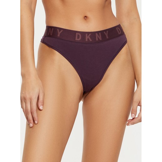 DKNY Stringi DK4529 Fioletowy ze sklepu MODIVO w kategorii Majtki damskie - zdjęcie 182644577