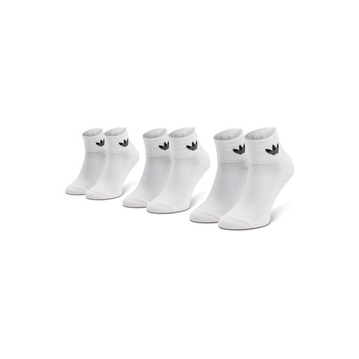 adidas Zestaw 3 par wysokich skarpet unisex Mid-Cut Crew FT8529 Biały ze sklepu MODIVO w kategorii Skarpetki dziecięce - zdjęcie 182644979