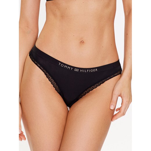 Tommy Hilfiger Stringi UW0UW04184 Czarny ze sklepu MODIVO w kategorii Majtki damskie - zdjęcie 182644989