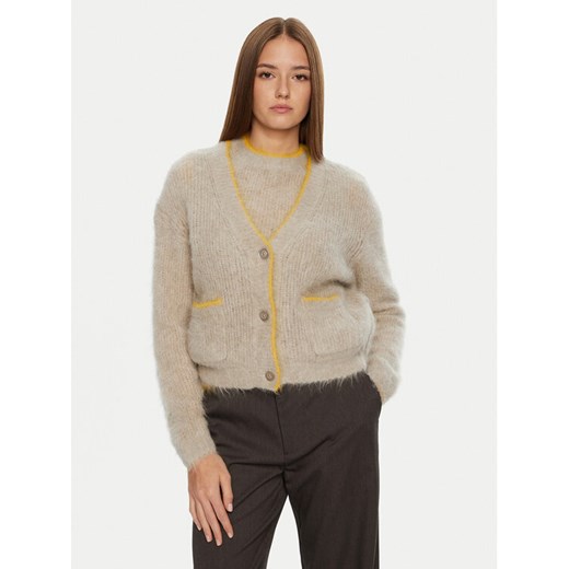 American Vintage Kardigan Bymi BYM19AH24 Beżowy Loose Fit ze sklepu MODIVO w kategorii Swetry damskie - zdjęcie 182645049