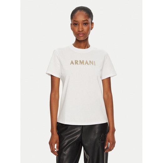 Armani Exchange T-Shirt 6DYT36 YJ7VZ 1000 Biały Regular Fit Armani Exchange XS MODIVO
