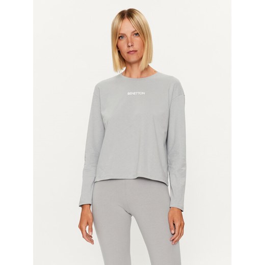 United Colors Of Benetton Koszulka piżamowa 30963M04S Szary Regular Fit ze sklepu MODIVO w kategorii Piżamy damskie - zdjęcie 182645127