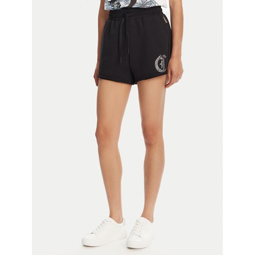 Just Cavalli Szorty sportowe 78PADE08 Czarny Loose Fit ze sklepu MODIVO w kategorii Szorty - zdjęcie 182645147