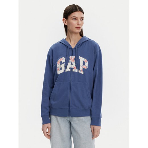 Gap Bluza 727433-06 Niebieski Relaxed Fit ze sklepu MODIVO w kategorii Bluzy damskie - zdjęcie 182645179