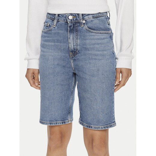 Tommy Hilfiger Szorty jeansowe WW0WW41323 Niebieski Slim Fit ze sklepu MODIVO w kategorii Szorty - zdjęcie 182645295