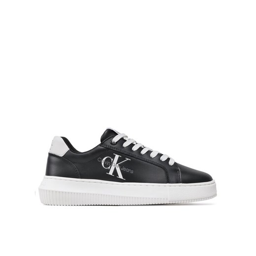 Calvin Klein Jeans Sneakersy Chunky Cupsole Laceup Mon Lth Wn YW0YW00823 Czarny ze sklepu MODIVO w kategorii Trampki damskie - zdjęcie 182645298