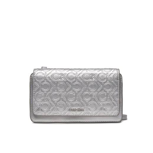 Calvin Klein Torebka Ck Must Mini Bag_Emb K60K611384 Srebrny ze sklepu MODIVO w kategorii Listonoszki - zdjęcie 182645417