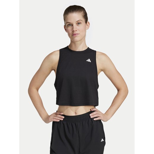adidas Koszulka techniczna Train Essentials Boxy Workout JF1025 Czarny Regular Fit ze sklepu MODIVO w kategorii Bluzki damskie - zdjęcie 182645469